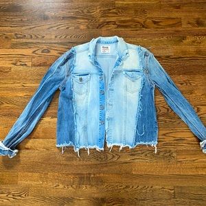 REVICE Distressed Oversized Jean Jacket Size Small
